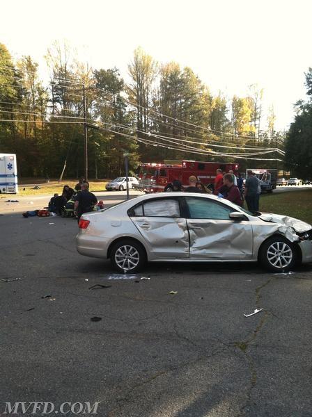 Units operate on this serious motor vehicle accident on Golden Beach Road. 